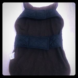 Quilted vest for dogs with neon stripes